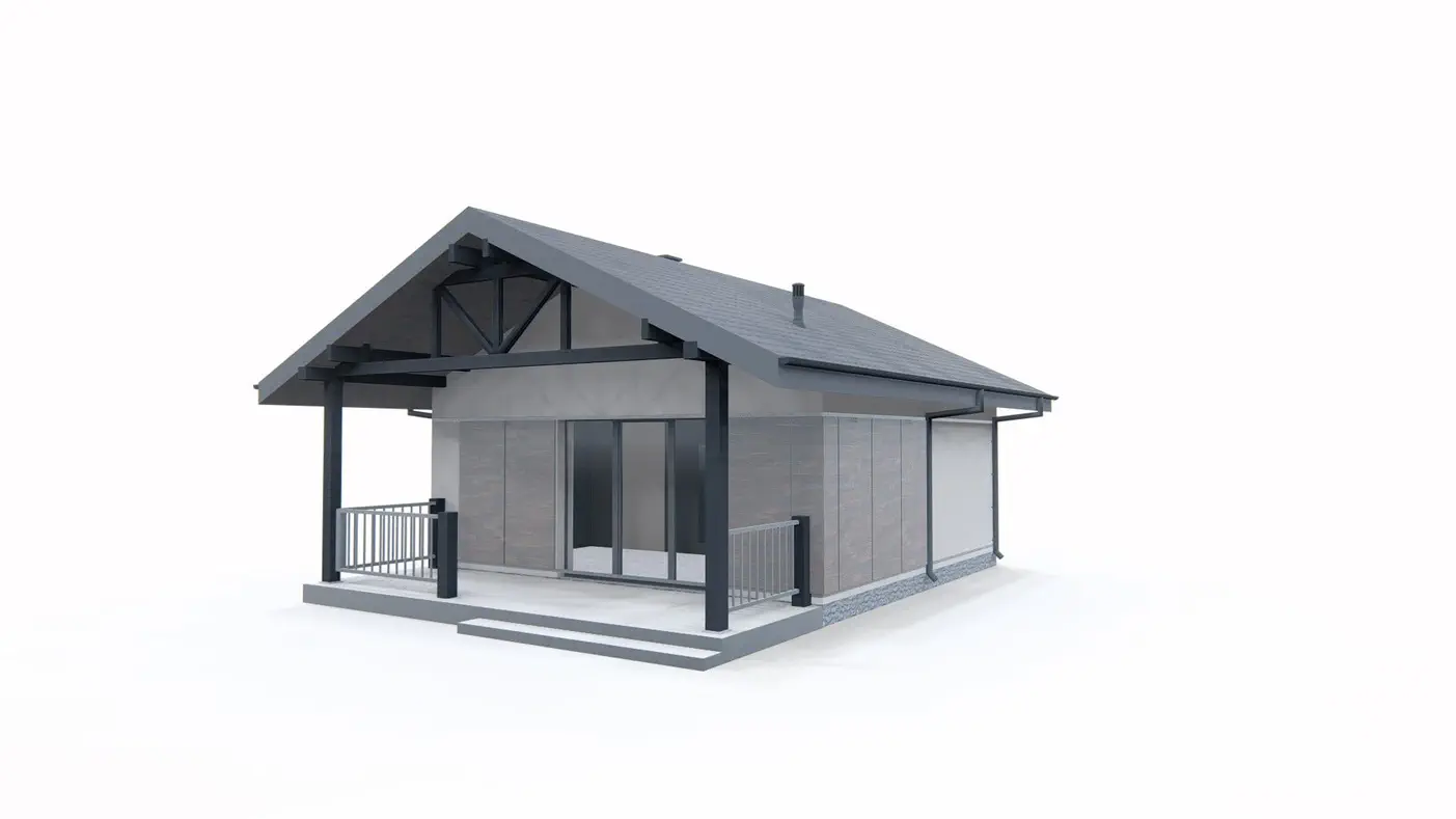 Projekt domu  - Malý domček s verandou
