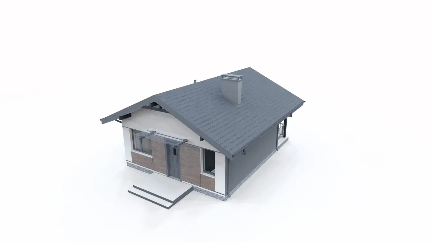 Projekt domu  - Malý domček s verandou