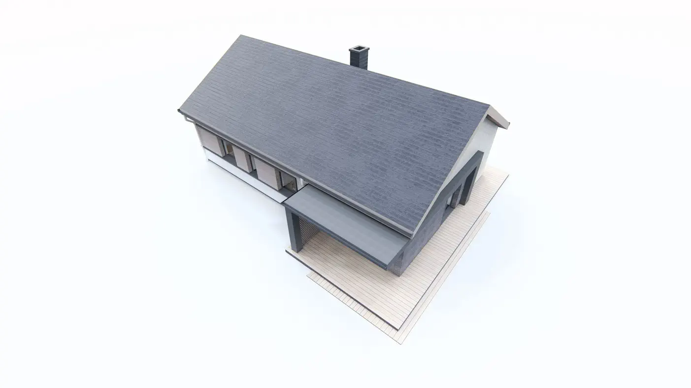 Projekt domu  - do 100m2 4 izby