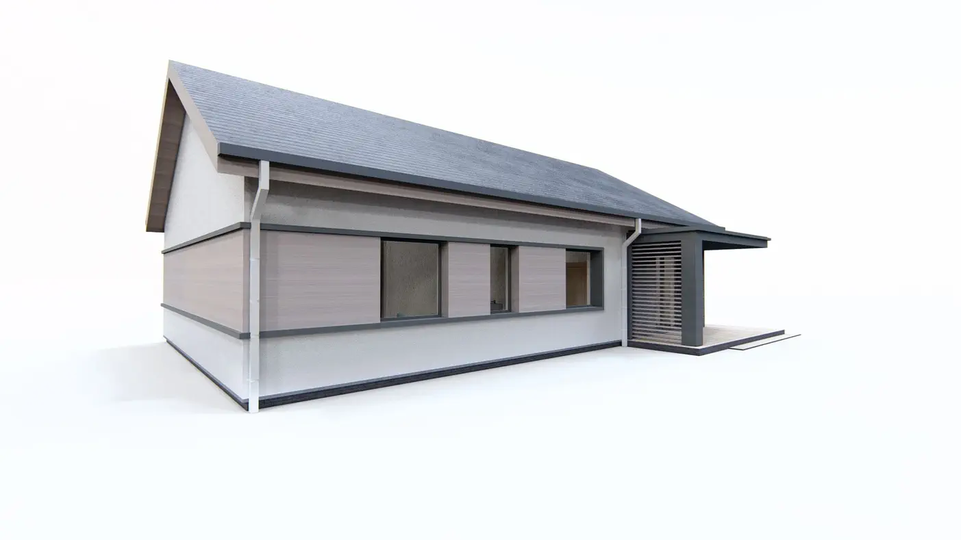 Projekt domu  - do 100m2 4 izby
