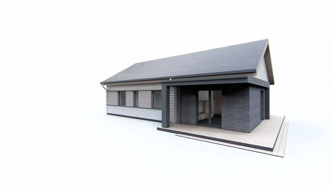 Projekt domu  - do 100m2 4 izby