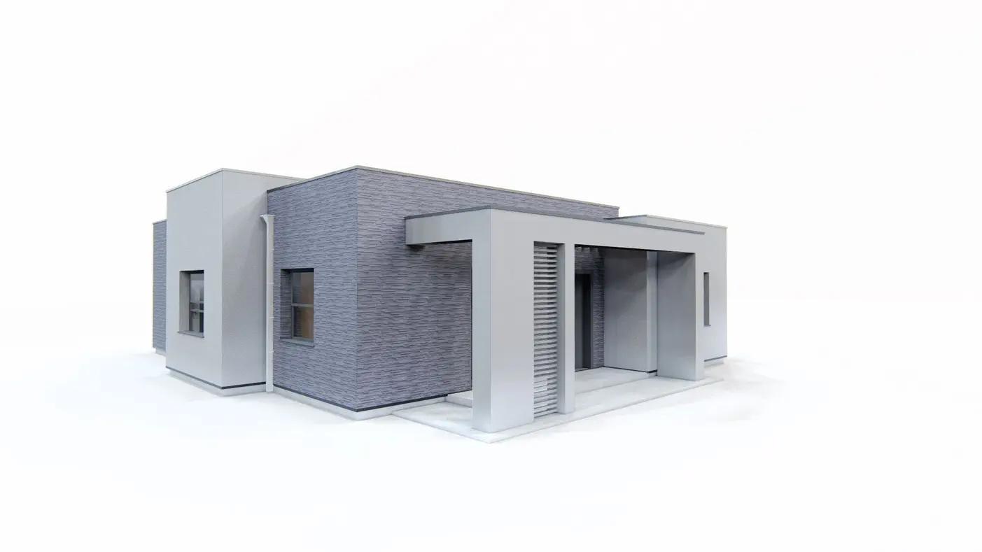 Projekt domu  - Jednoduchý prízemný dom do cca 110m2 podľa modelu Zx138