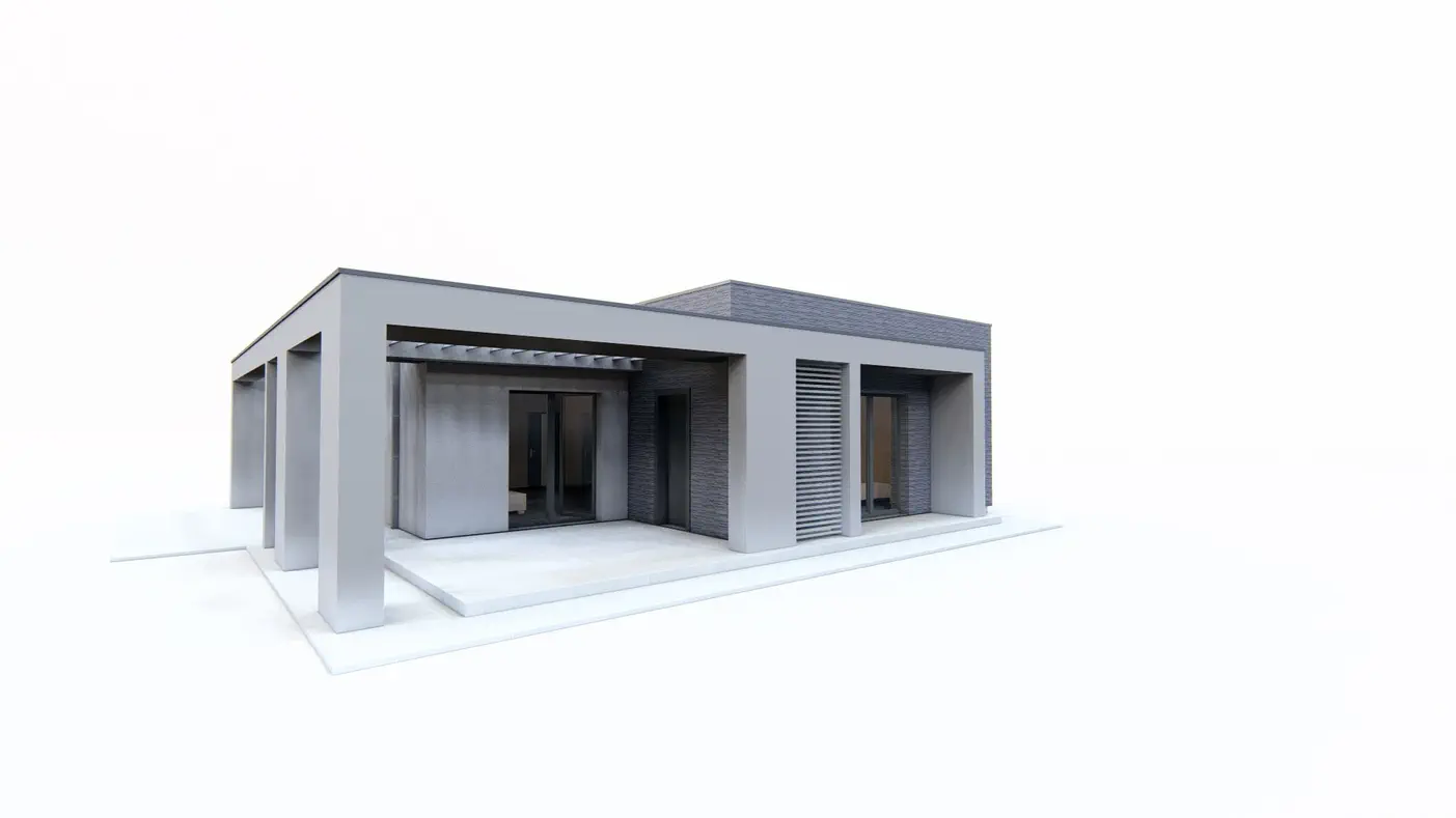 Projekt domu  - Jednoduchý prízemný dom do cca 110m2 podľa modelu Zx138
