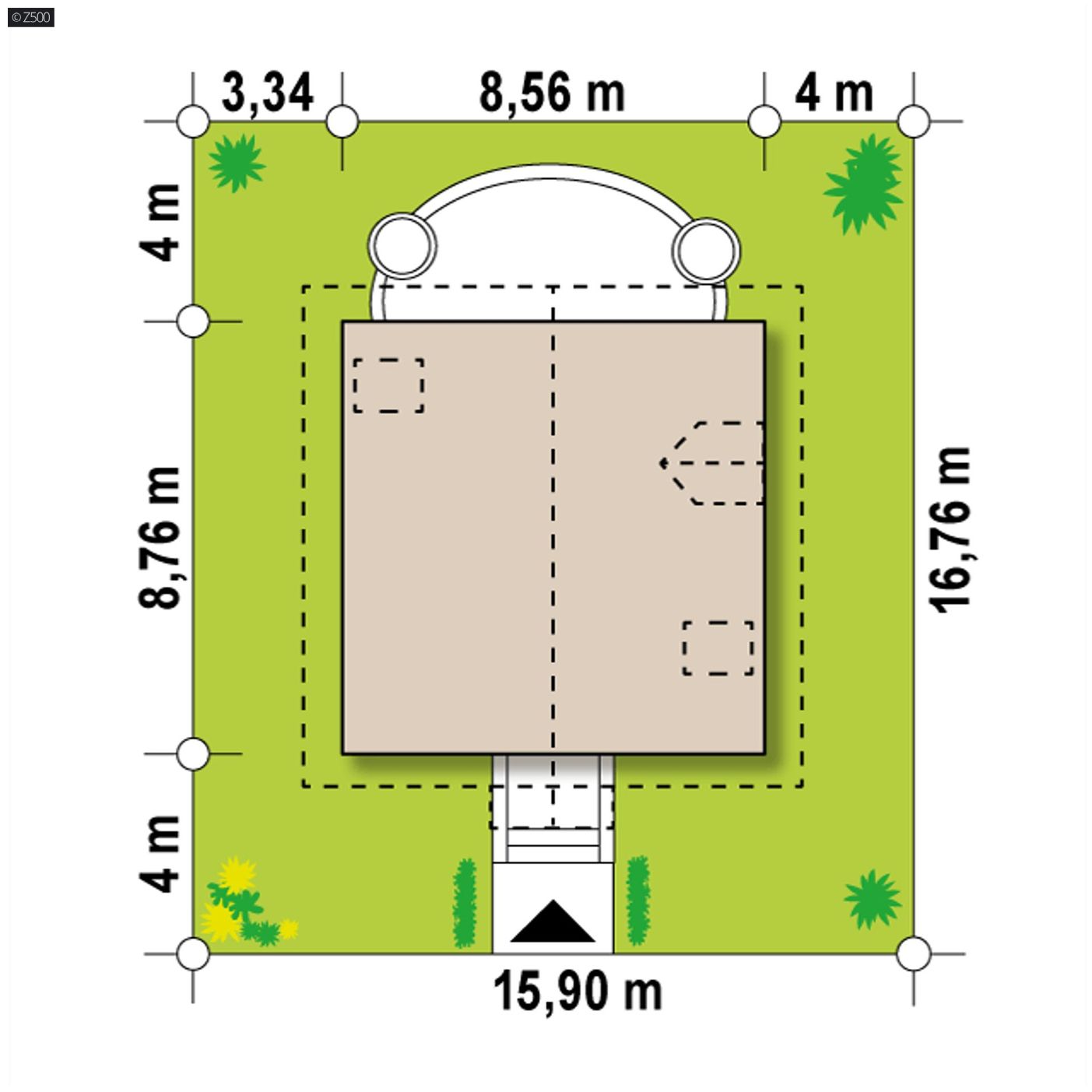 Projekt domu  - Priestranný a funkčný dom so sedlovou strechou.