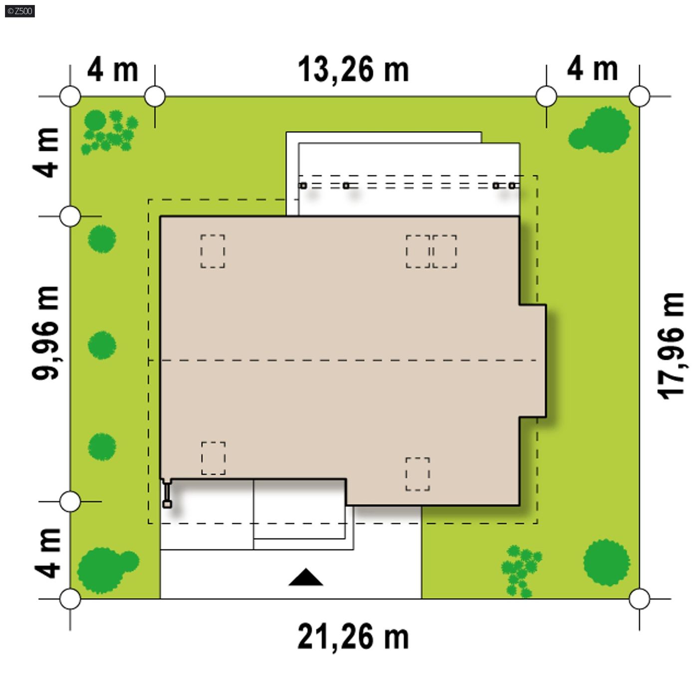 Projekt domu  - Kompaktný dom s garážou a arkierovým oknom, hospodárna výstavba.