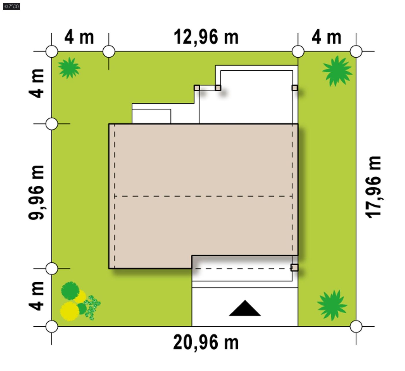 Projekt domu  - Malý energeticky efektívny jednopodlažný dom s 2 spálňami, lacná výstavba.