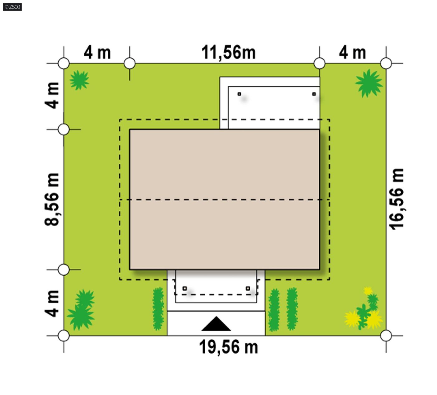 Projekt domu  - Jednopodlažný dom so šikmou strechou, lacný na výstavbu a prevádzku.
