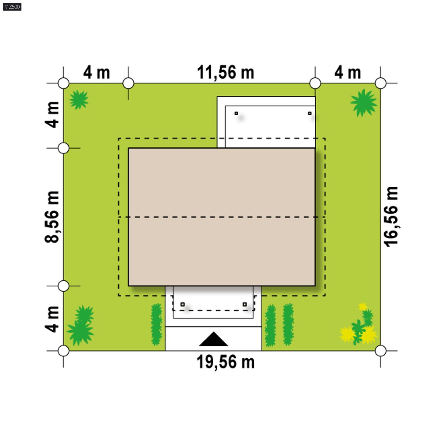 Projekt domu  - Jednopodlažný dom so šikmou strechou, lacný na výstavbu a prevádzku.