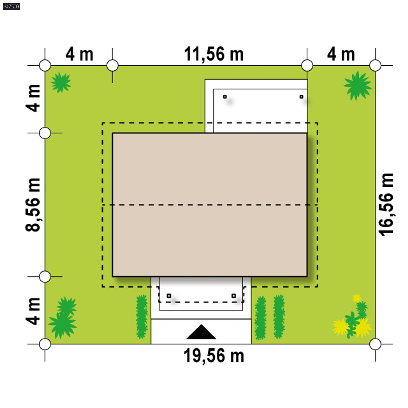 Projekt domu  - Jednopodlažný dom so šikmou strechou, lacný na výstavbu a prevádzku.