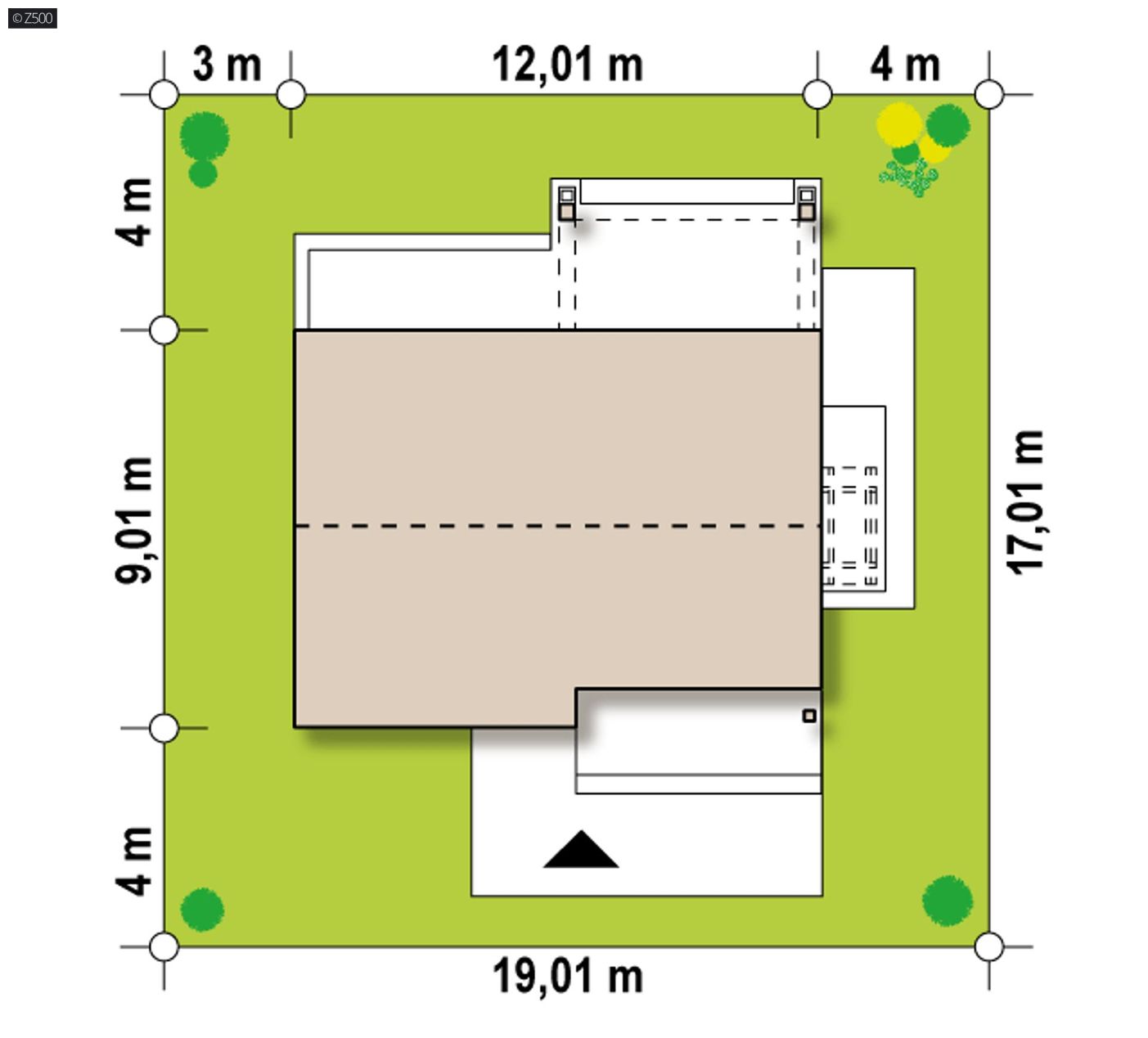 Projekt domu  - Malý, nízkonákladový jednopodlažný dom s dvoma pohodlnými spálňami.