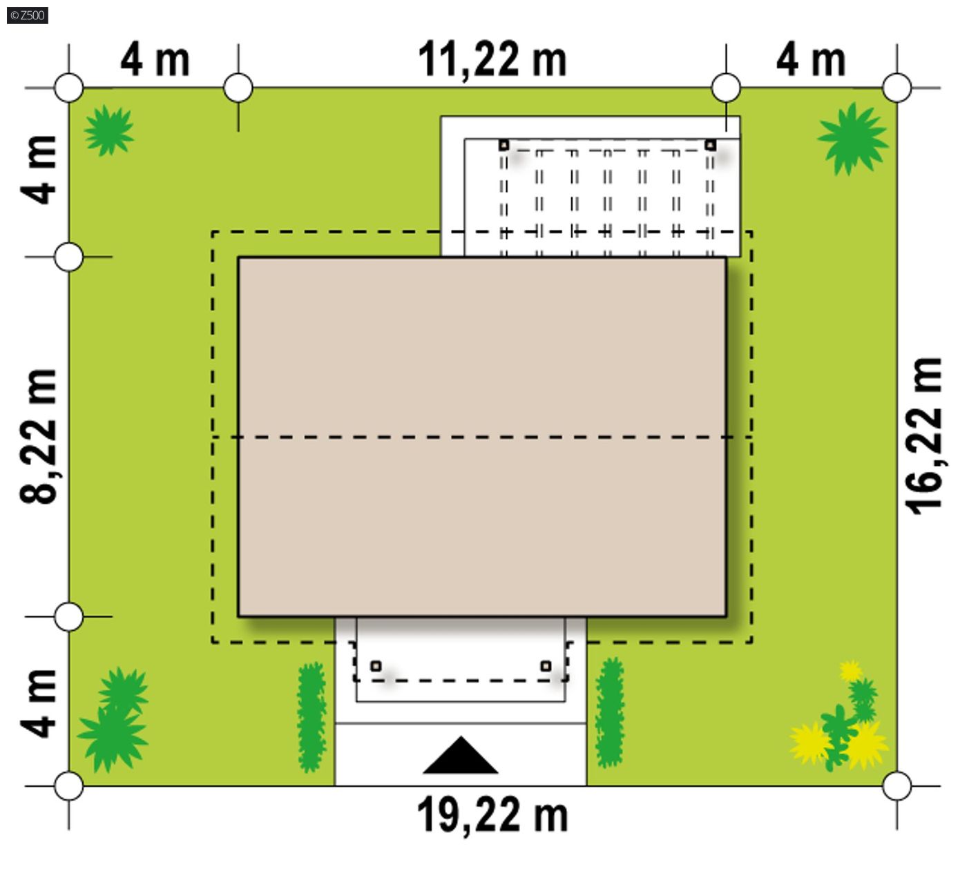Projekt domu  - Jednopodlažný dom so sedlovou strechou