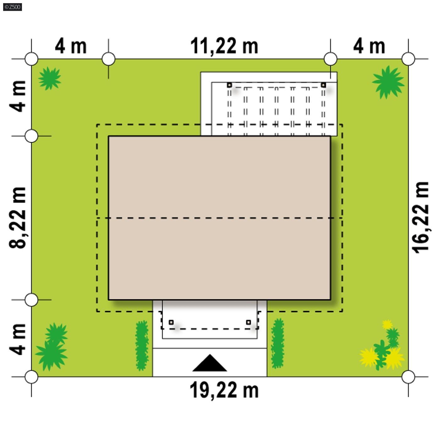 Projekt domu  - Jednopodlažný dom so sedlovou strechou