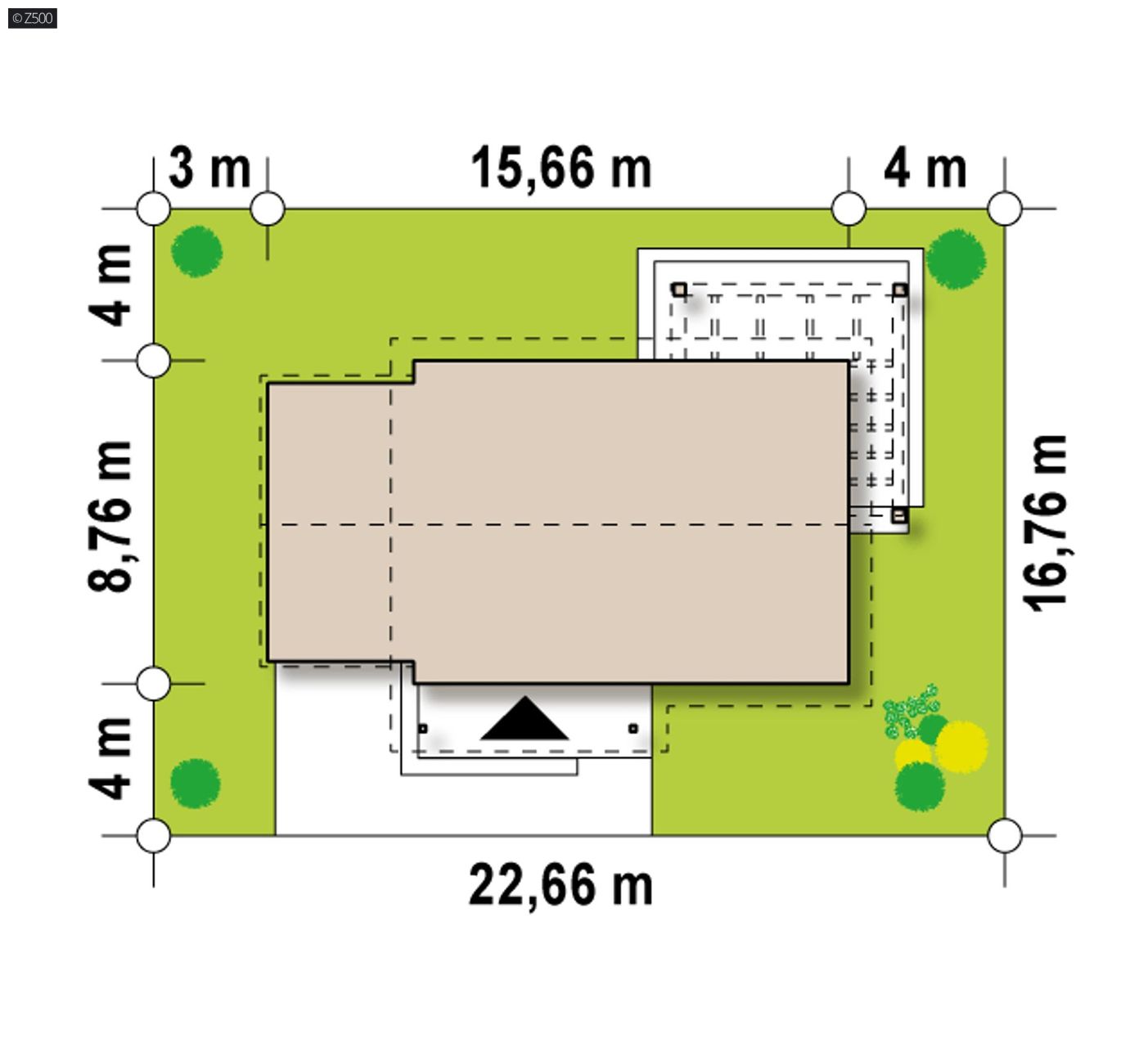 Projekt domu  - Návrh malého jednopodlažného domu (cca 80 m2) s garážou; rýchla a lacná výstavba