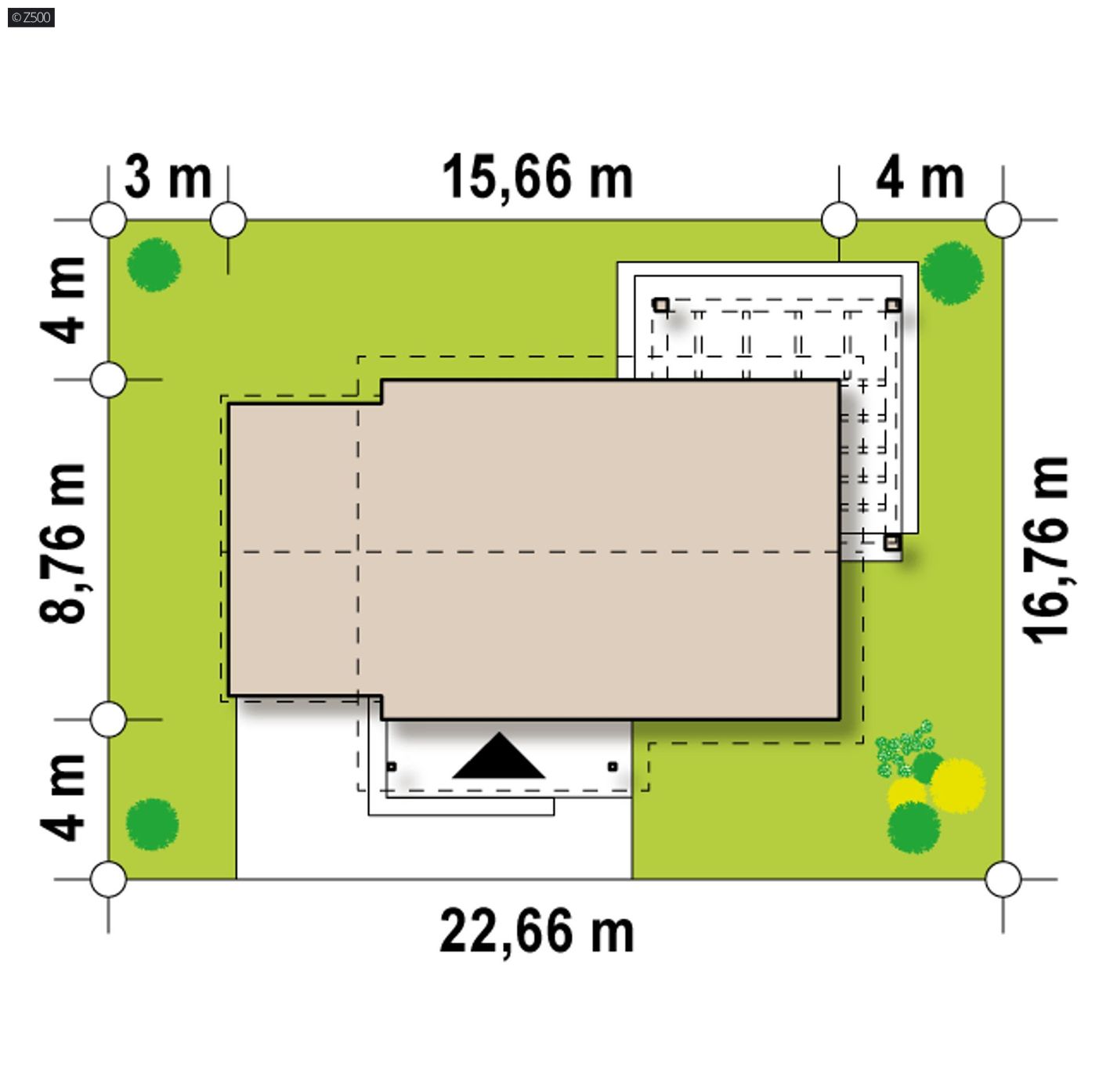 Projekt domu  - Návrh malého jednopodlažného domu (cca 80 m2) s garážou; rýchla a lacná výstavba