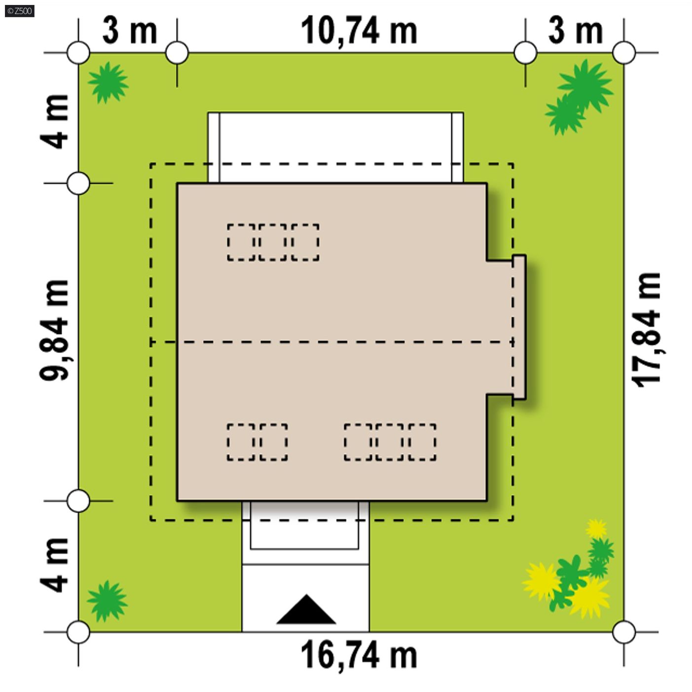 Projekt domu  - Optimálny, lacný dizajn domu so sedlovou strechou.