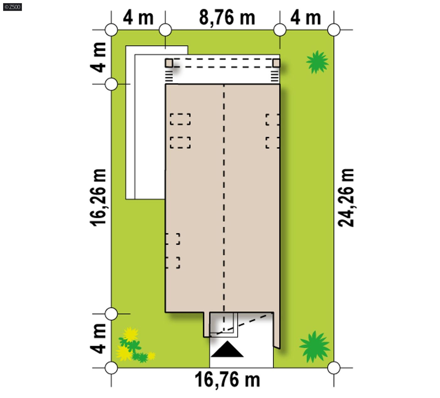 Projekt domu  - Dom s podkrovím. Moderná stodola