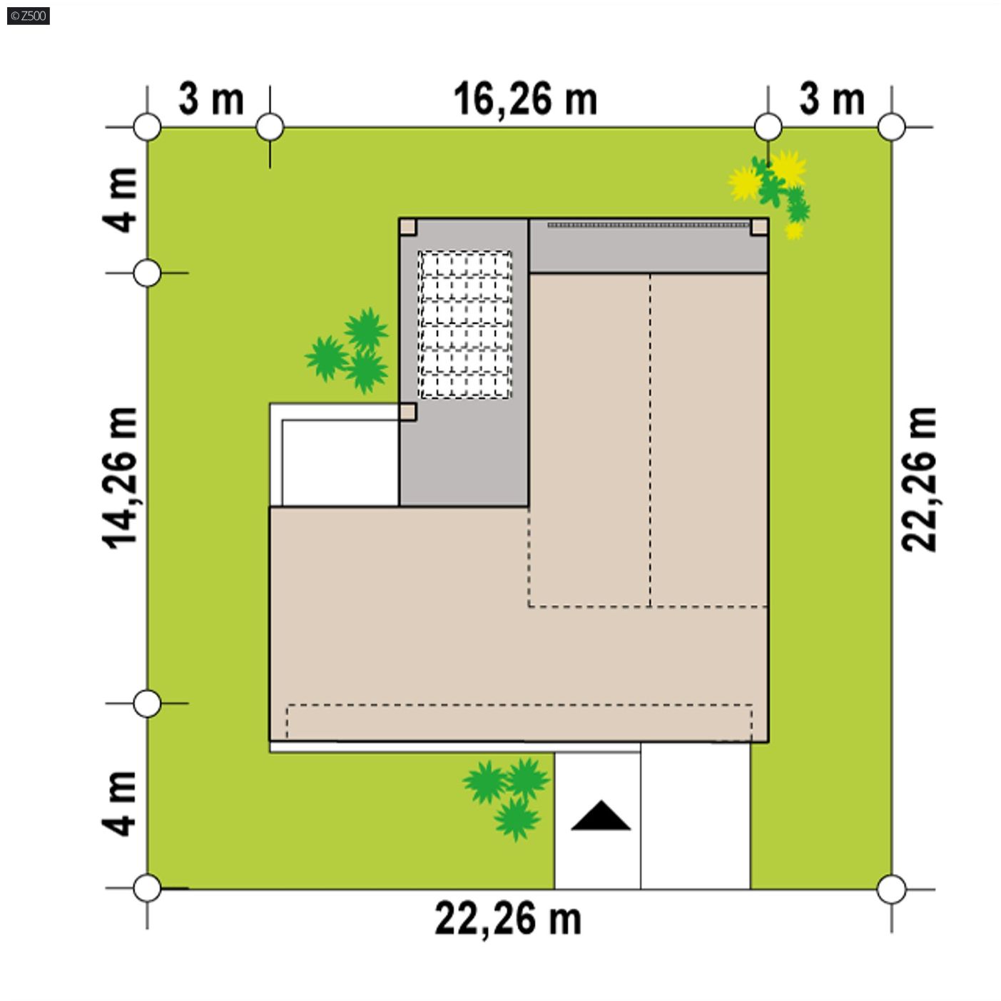 Projekt domu  - Moderný dom s veľkou terasou a balkónom na prvom poschodí
