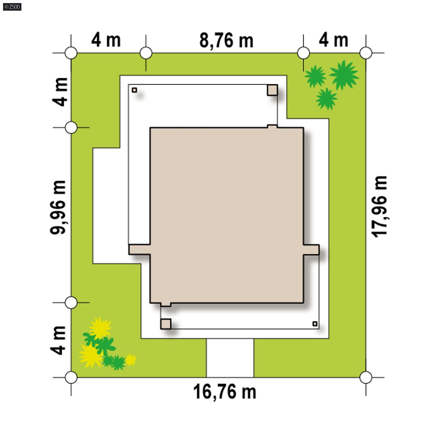 Projekt domu  - Jednoduchý jednopodlažný dom s plochou strechou a plným podlažím