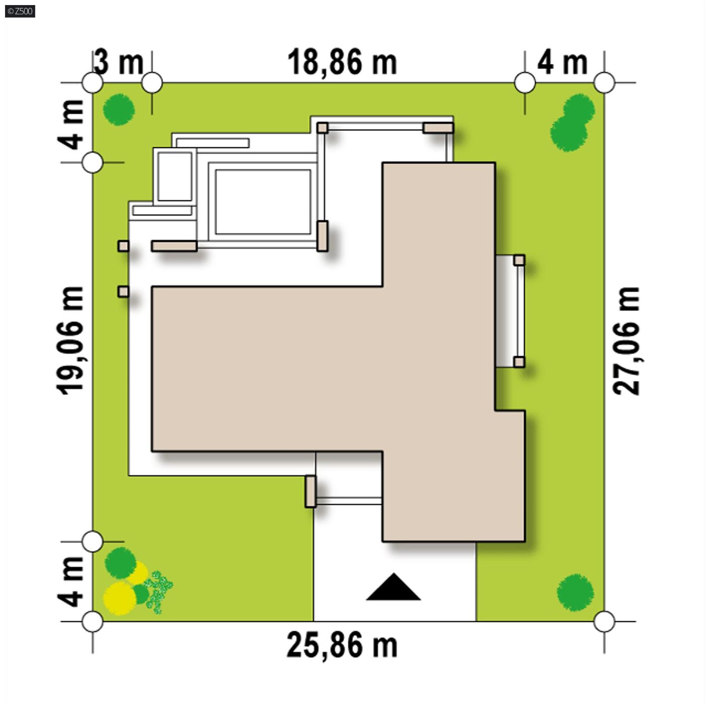 Projekt domu  - Moderný jednopodlažný dom s garážou pre dve autá