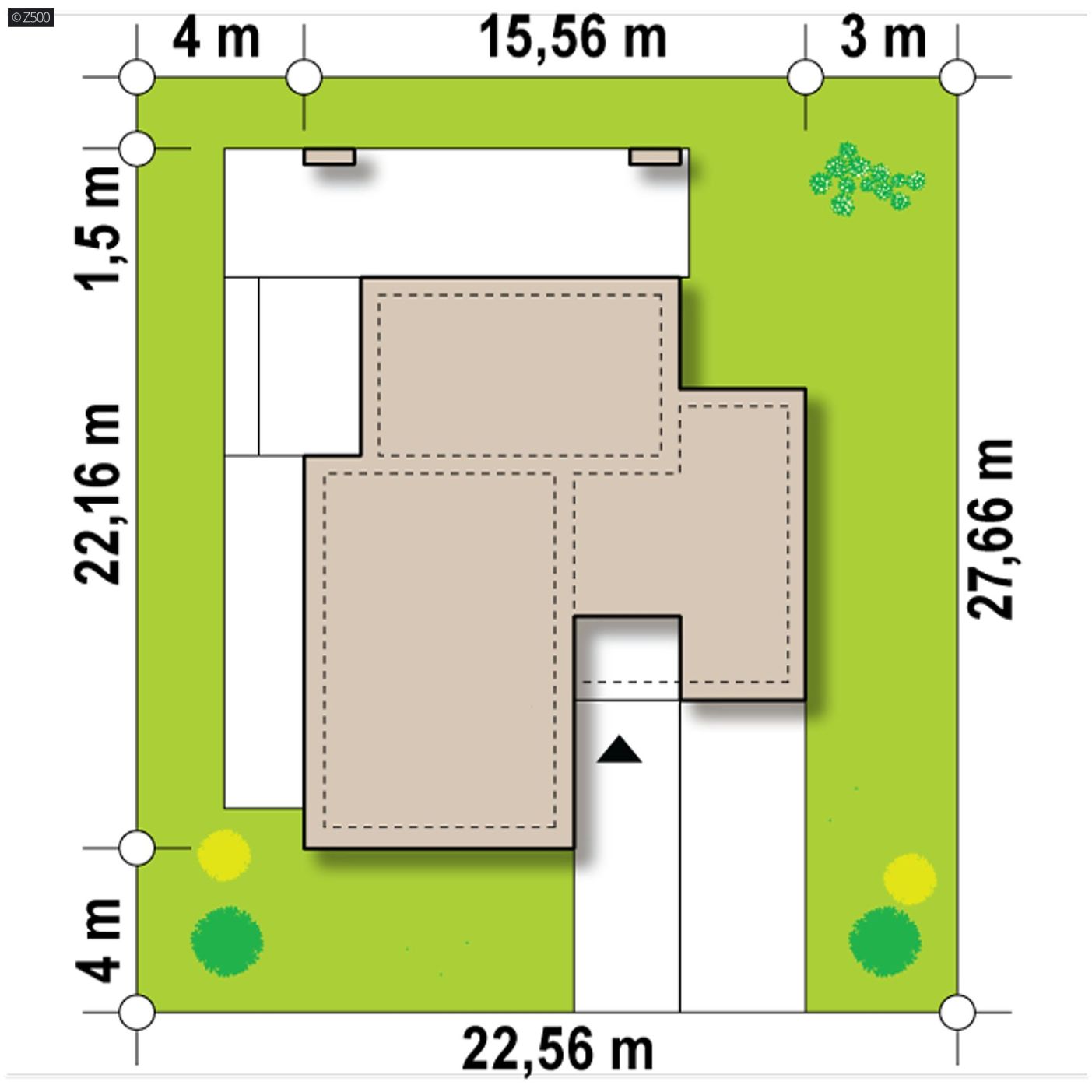 Projekt domu  - Jednopodlažný moderný dom so 4 spálňami a samostatnou garážou