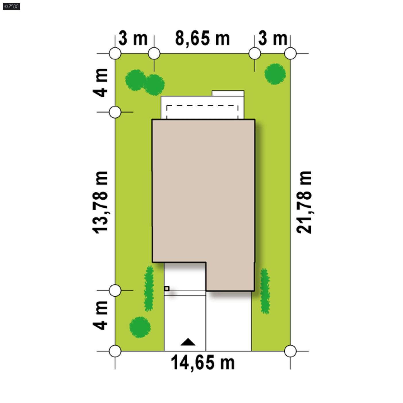 Projekt domu  - Súčasný dvojdom zástavba jednoducheho domu s garážou a zasklením.