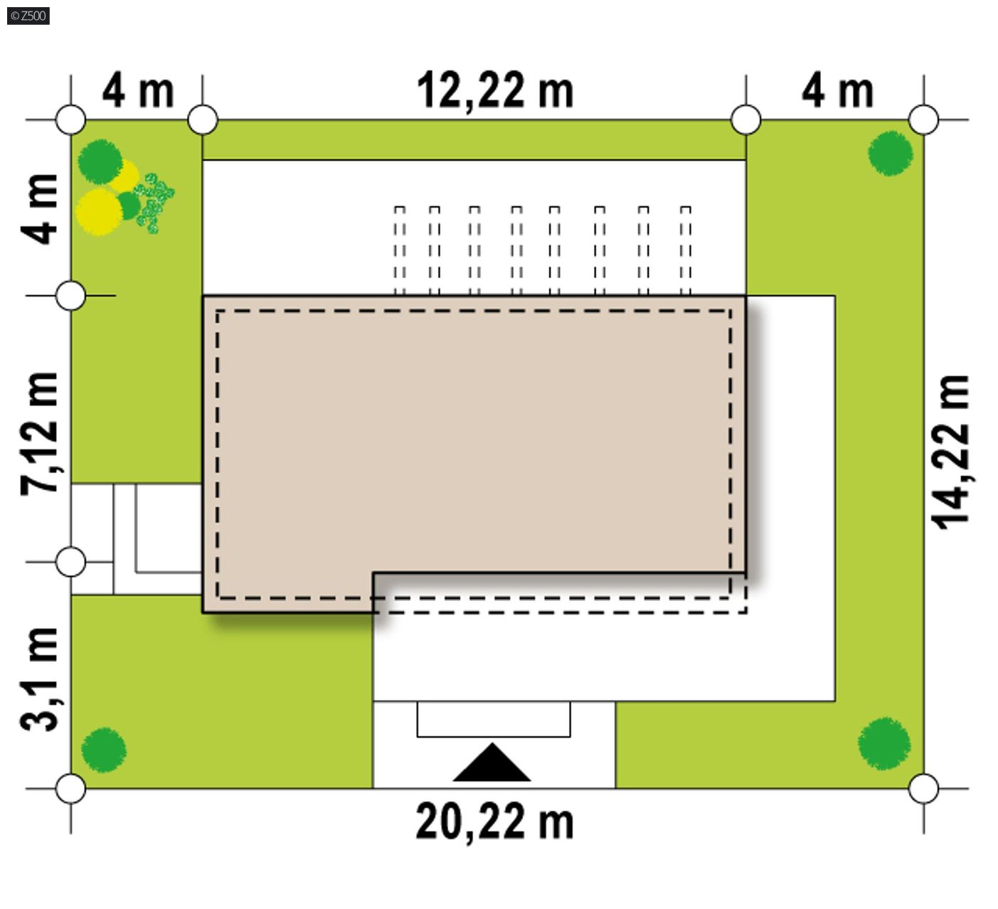 Projekt domu  - Atraktívny pavilón služieb s moderným dizajnom v drevenej konštrukcii.