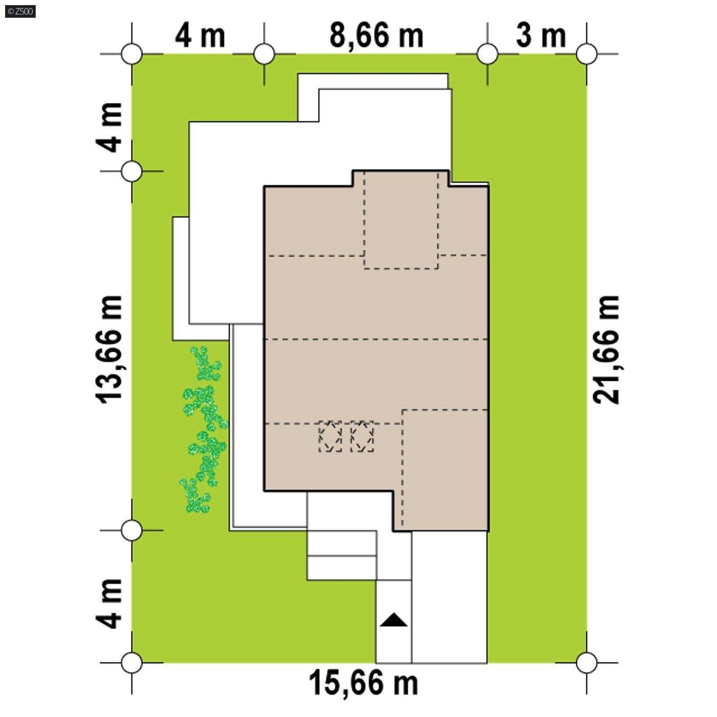 Projekt domu  - Dvojdom s rozlohou približne 120 m2 s modernými vikiermi.