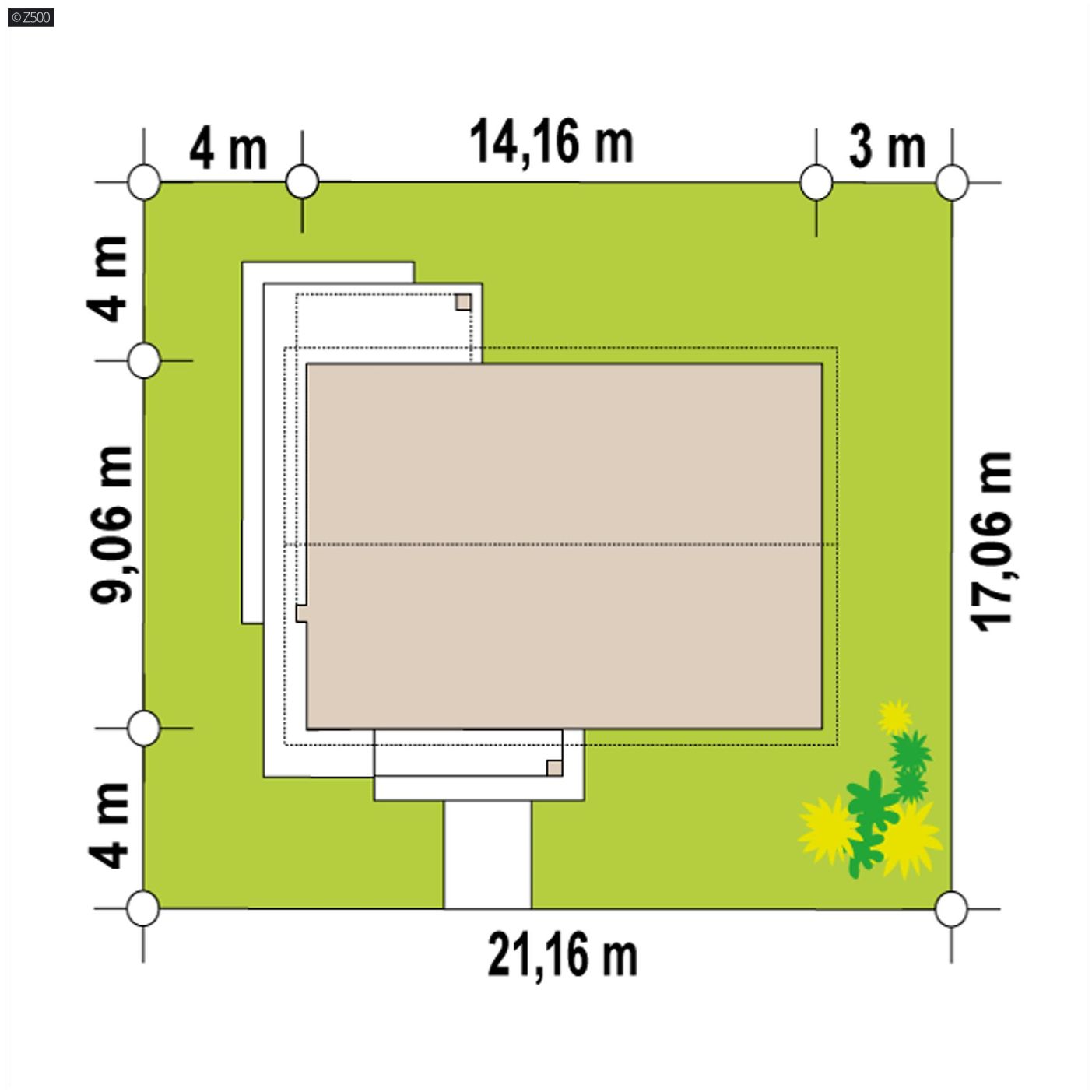 Projekt domu  - do 100m2 4 izby