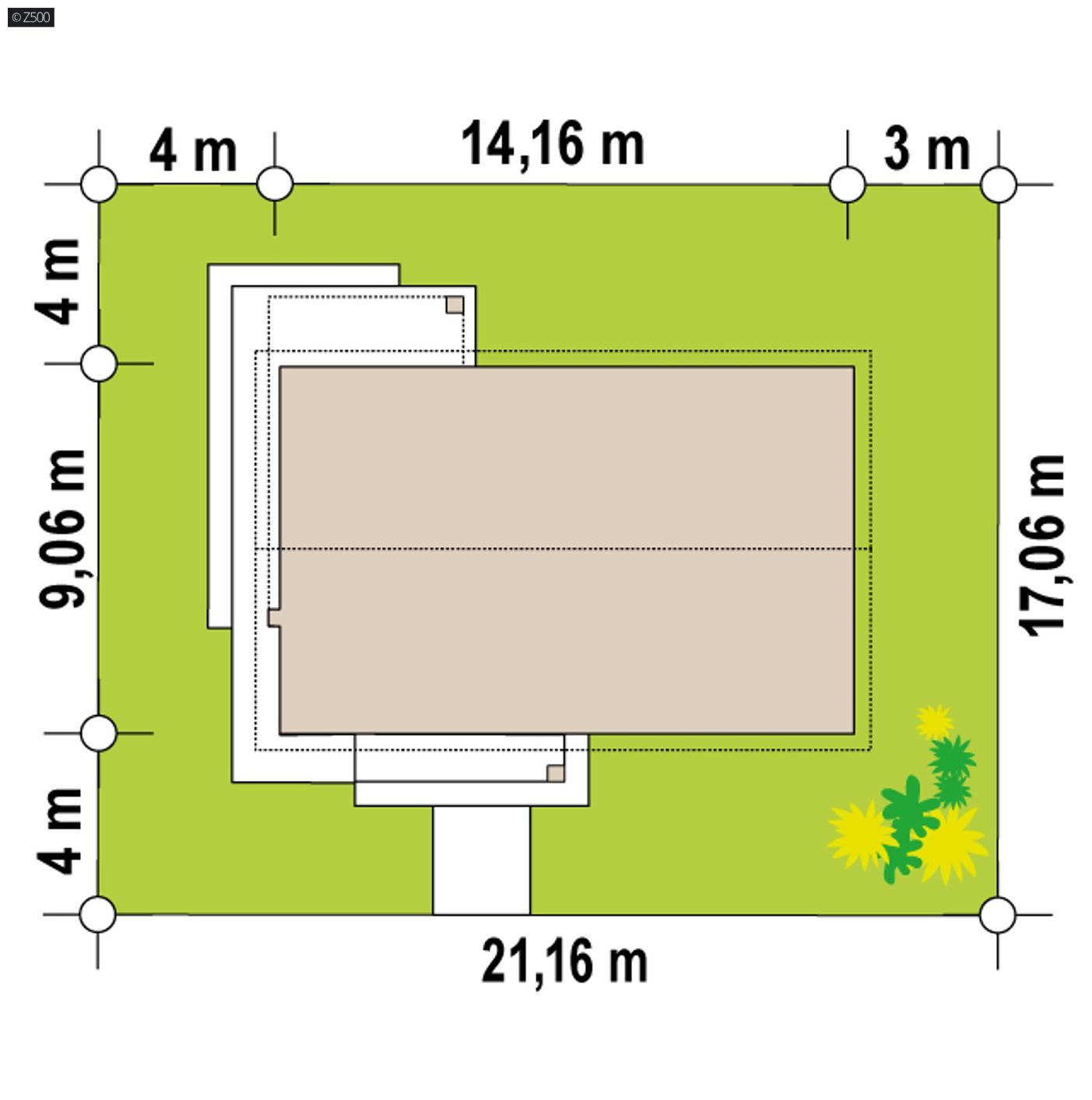 Projekt domu  - do 100m2 4 izby
