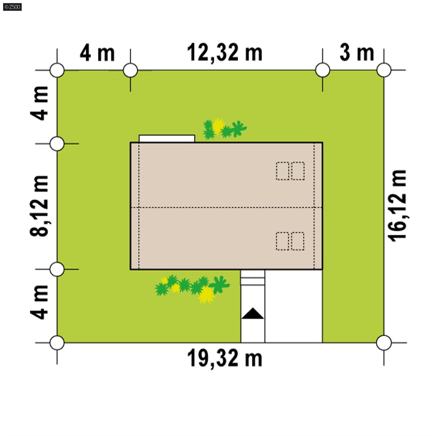 Projekt domu  - Jednoduchý, moderný dom s drevenou konštrukciou a garážou s rozlohou do 100 m2.