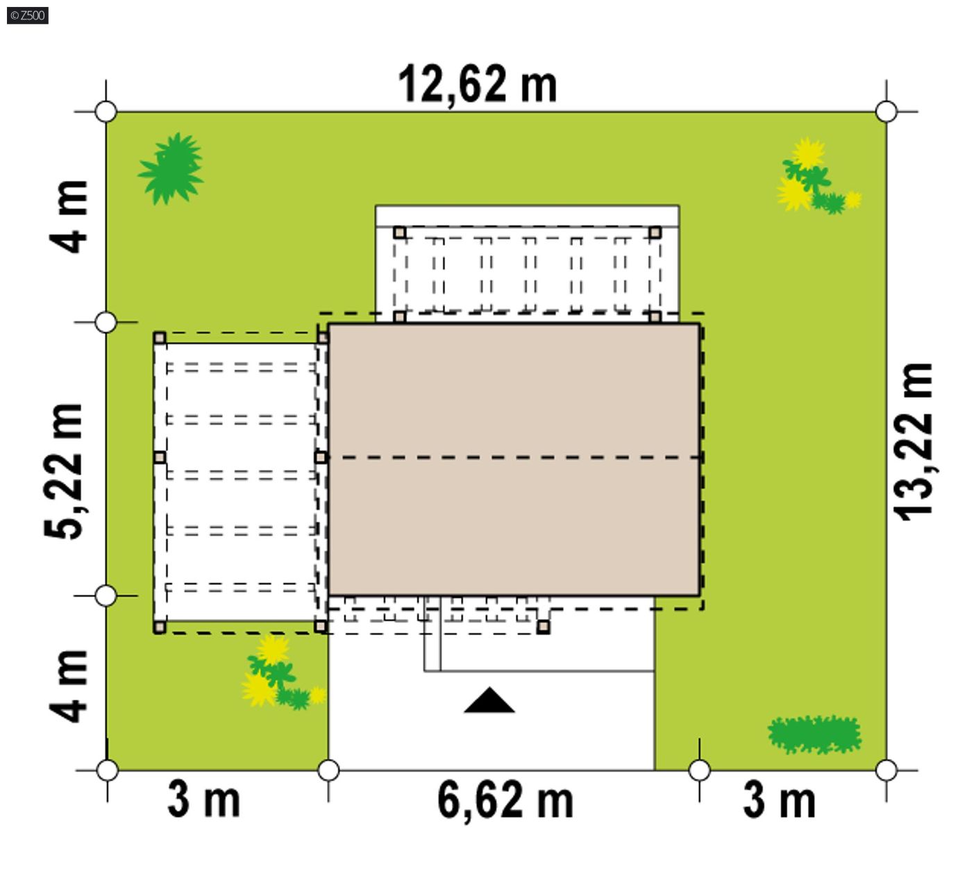 Projekt domu  - Jednopodlažný rodinný dom na celoročné užívanie s podlahovou plochou do 35 m2