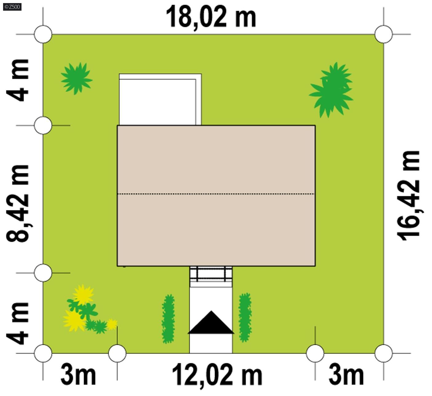 Projekt domu  - Moderný jednopodlažný dom