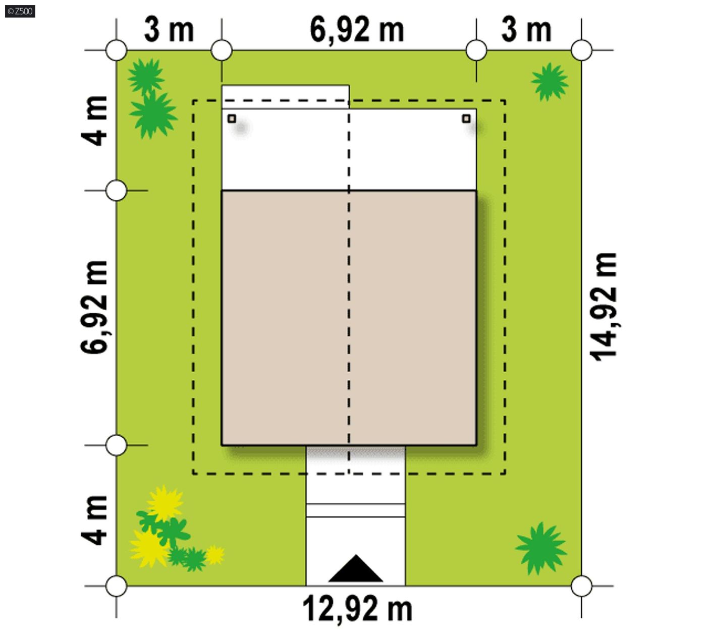 Projekt domu  - Malý domček s verandou