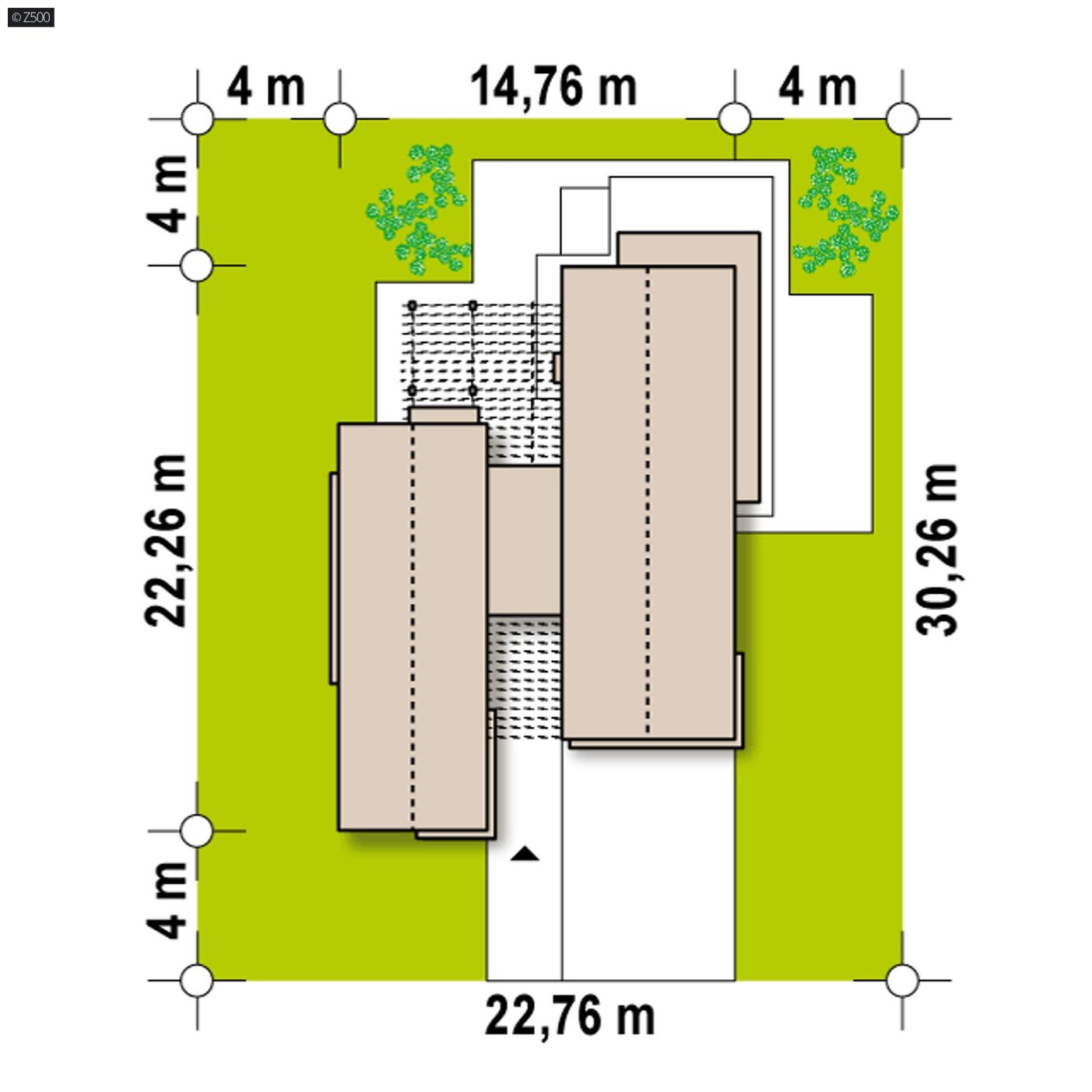 Projekt domu  - Rozšírená verzia s jednou garážou