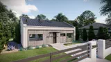 Projekt domu Z514 - Moderný jednopodlažný dom s 3 spálňami, obývacou izbou, jedálňou, kuchyňou