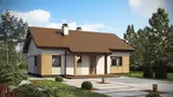 Projekt domu Z253 - Jednopodlažný dom so šikmou strechou, lacný na výstavbu a prevádzku.